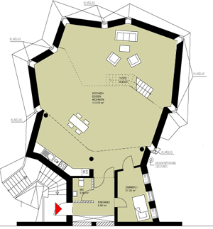 Grundriss Loft in Klosterkapelle
