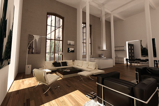 Loft: Wohnraum im Gropiusbau