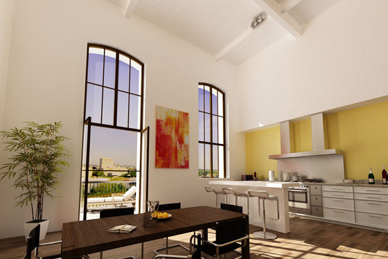 Loft mit Rheinblick