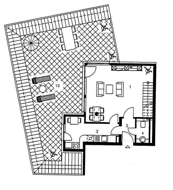 Dachterrasse 56 qm
